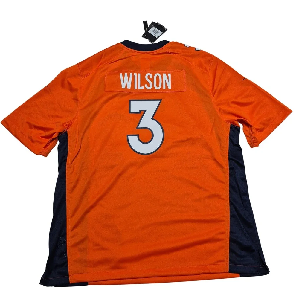 Russell Wilson Denver Broncos Nike Football Game Jersey Men's Size 2XL Orange